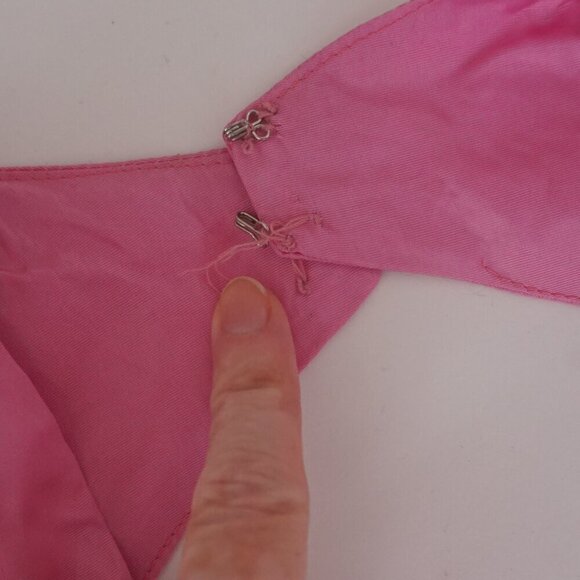 Vintage Bridal Originals Pink Bridesmaid 80's Prom Midi Short Sleeve Dress 10 - Picture 10 of 14